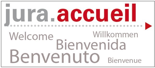 Logo jura.accueil - Lien vers les informations en allemand, anglais, italien, espagnol et français pour les nouveaux arrivants dans le Canton du Jura