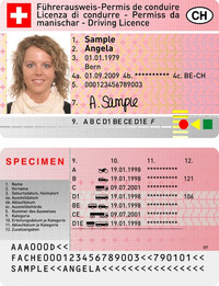  Exemple d'un permis de conduire à carte