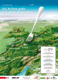 Affiche de la campagne Le Jura, région du goût 2009