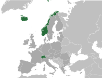 Carte des pays de l'AELE