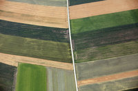 Vue aérienne de champs agricoles