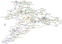Carte du réseau routier cantonal jurassien
