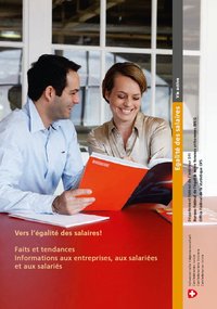 Couverture de la brochure «Vers l'égalité des salaires» - Lien vers le fichier pdf de la brochure