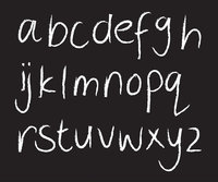Elément décoratif - Lettres sur un tableau noir