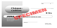 Spécimen du bon cadeau émis par l'Office jurassien des véhicules