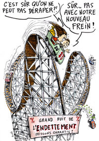 Carricature «Grand huit de l'endettement»