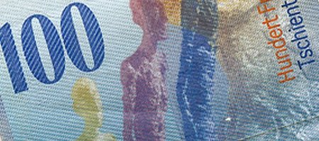 Extrait d'un Billet de cent francs suisses