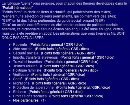 Screenshot de la page des liens sociaux sur le portail ARTIAS - Lien sur cette page internet