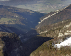 Gorges du Pichoux, Boécourt en arrière-plan