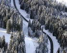 Route en serpentin, vers La Theurre