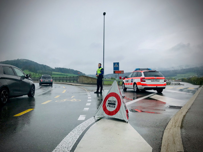 Fermeture de l'autoroute A16, jonction Delémont Ouest, voie Berne
