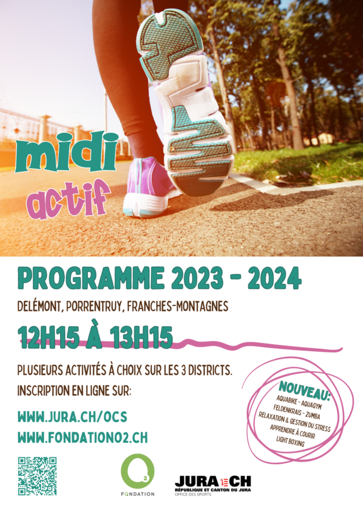 Affiche du programme Midi actif 2023-2024
