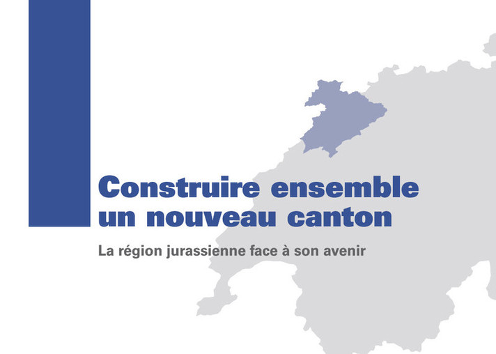 Page de couverture du rapport 2013 sur la reconstitution de l'unité du Jura - lien vers le rapport à consulter en ligne