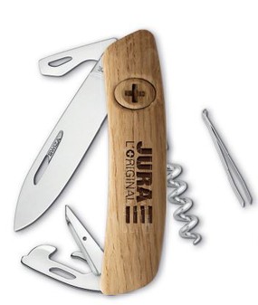 Couteau Swiss en bois de la marque Swiza (95mm) (1 face imprimée)