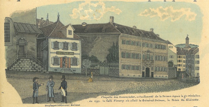 Le Café Fleury à Porrentruy, Etat des habitants de Porrentruy, 1803. Crédit iconographique : Musée de l'Hôtel-Dieu, 