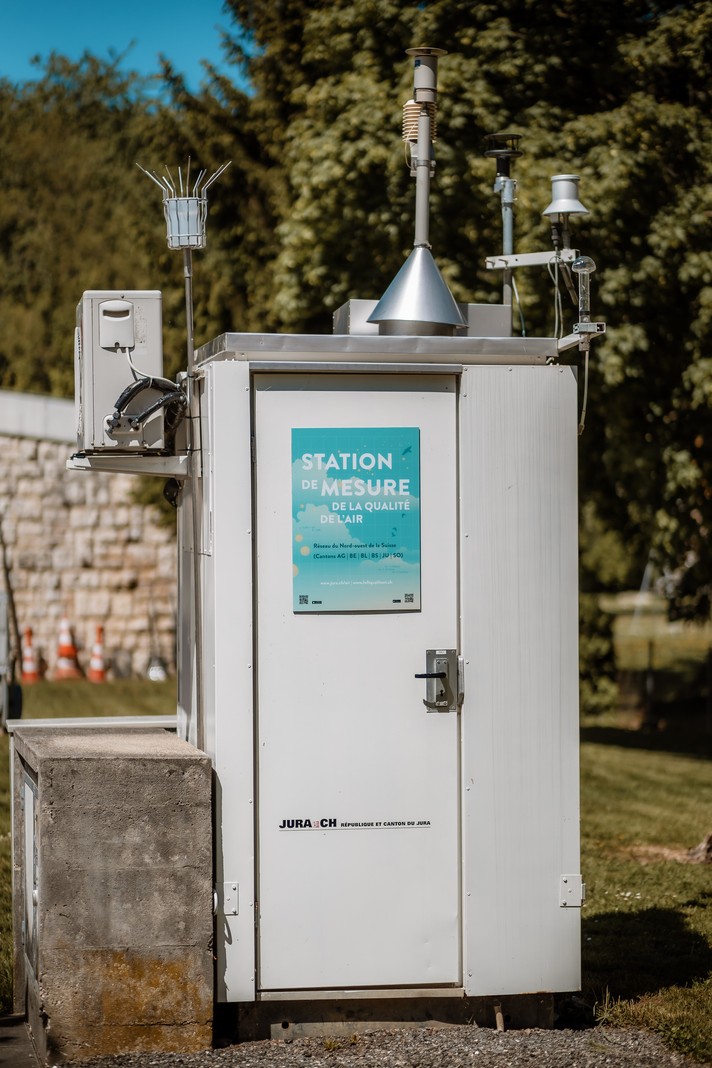 Station de mesure de Delémont - Source: Office de l'environnement