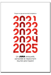 Couverture du programme gouvernemental de législature 2021 - 2025 - Lien vers le document PDF