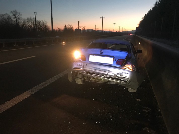 Accident de la circulation sur l'autoroute A16 à Porrentruy le 13 janvier 2022