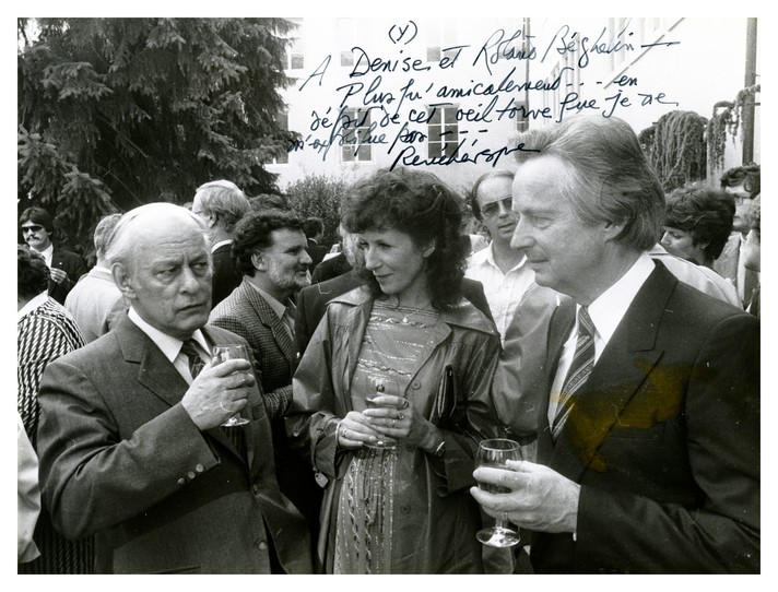 Roland Béguelin, René Lévesque et Denise Béguelin à une réception