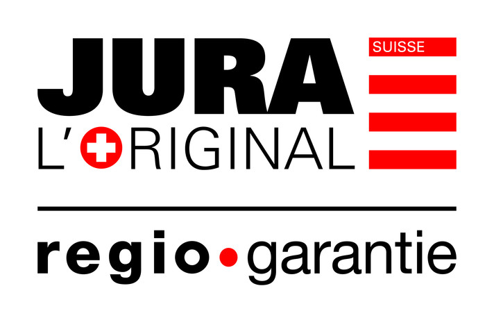 Logo de la marque Jura l'original qui est étendue aux produits régionaux.