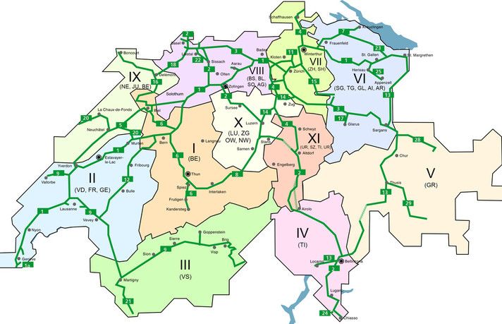Carte CH des unités territoriales (UT)