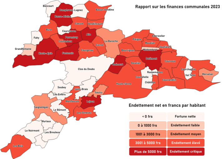 Endettement net par hab