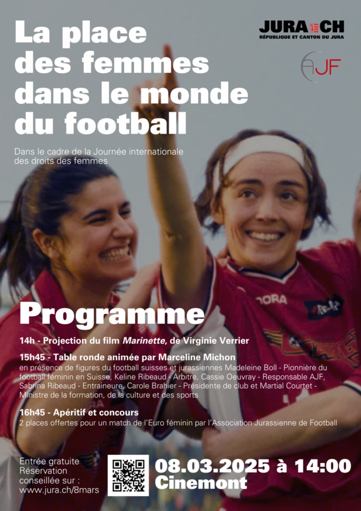 Affiche projection du film "Marinette" dans le cadre de la Journée internationale des droits des femmes