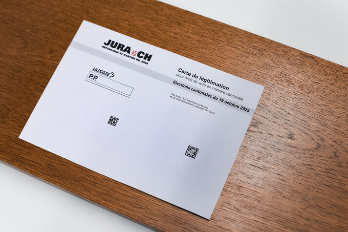 Modèle de carte de légitimation pour les Elections cantonales du 19 octobre 2025