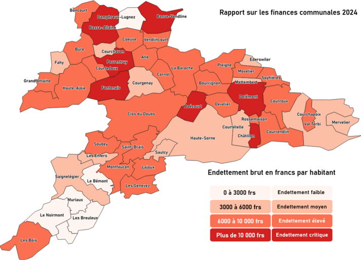 Endettement brut en frs par habitant