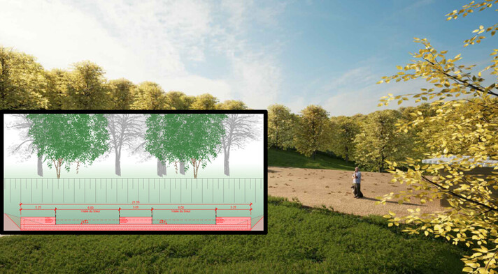 Figure 1 - installation lièvres courants 30m.