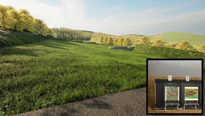 Figure 2 - installation cibles fixes 100m.