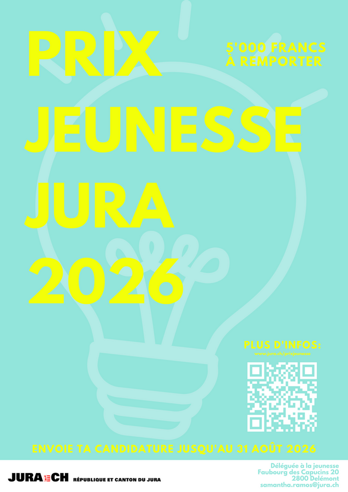 Affiche du lancement du Prix Jeunesse Jura 2026.
