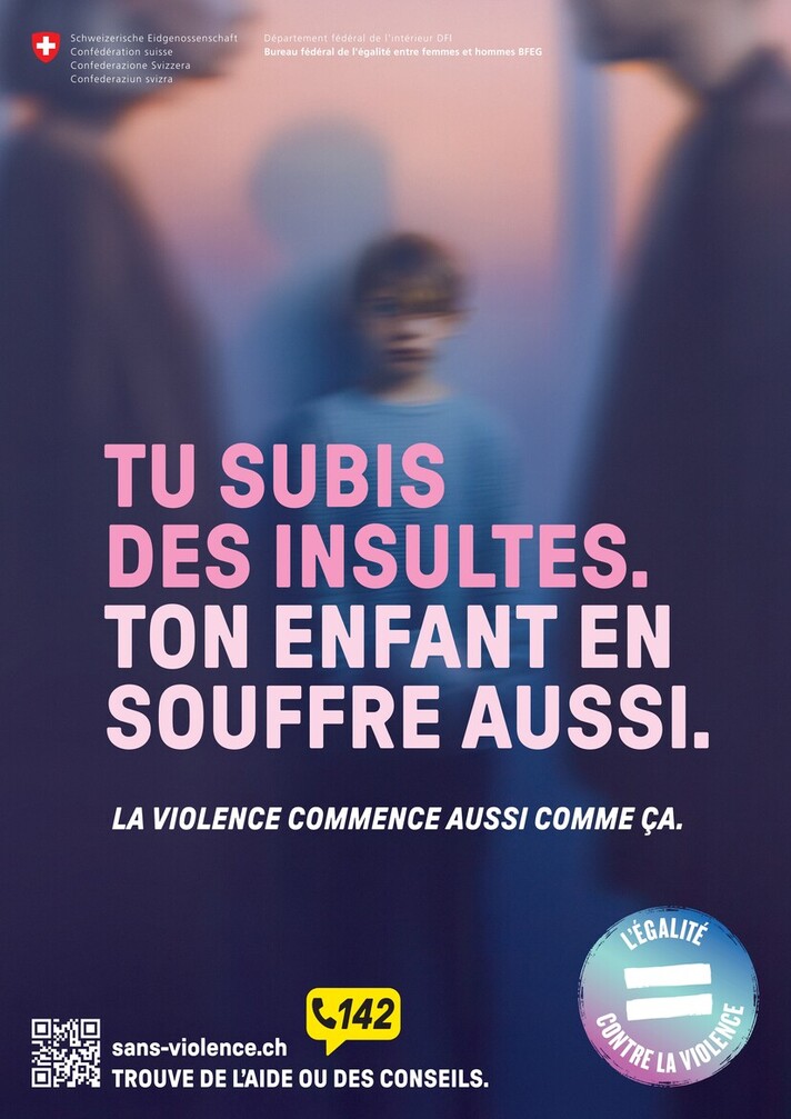 Affiche de la campagne de lutte contre la violence domestique.