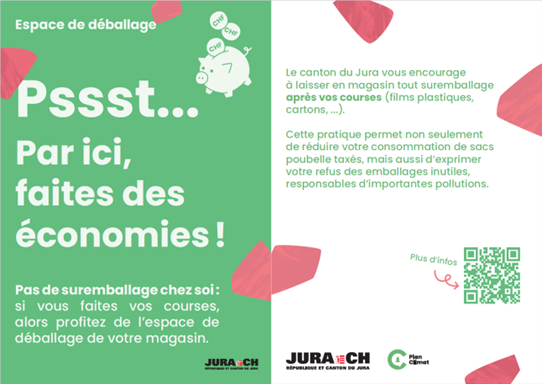 Campagne suremballage dans le canton du Jura