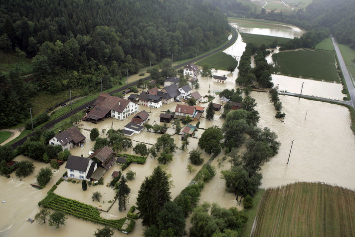 Inondations à Soyhières
