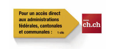 Logo ch.ch - Lien vers un accès aux administrations fédérales, cantonales et communales