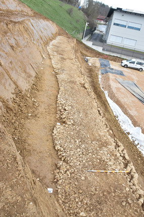 Second segment de la voie romaine (env. 38m). Photo OCC/SAP