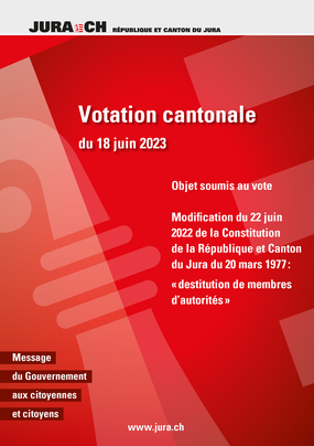 Votation cantonale du 18 juin 2023 - Message du Gouvernement (ouverture dans une nouvelle fenêtre)