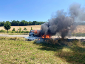 Incendie véhicule Bressaucourt