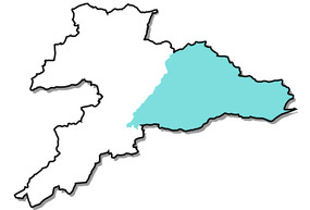 Carte du Jura - District de Delémont - Lien vers la liste des communes du district de Delémont