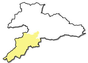 Carte du Jura - District des Franches-Montagnes - Lien vers la liste des communes du district des Franches-Montagnes