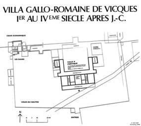 Plan de la villa gallo-romaine de Vicques.
