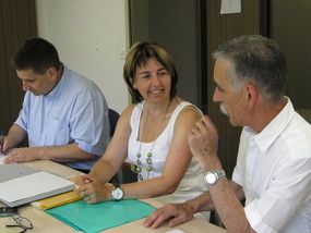 Pierre Kohler, Elisabeth Baume-Schneider, Gérard Guenat (de gauche à droite)