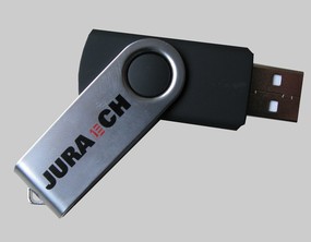 Clé USB avec le logo officiel de la République et Canton du Jura - Touche ESC pour fermer la fenêtre