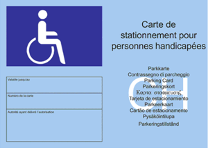 Le stationnement automobile des personnes handicapées